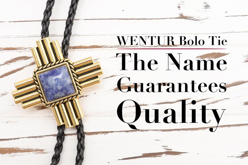 Wentur Stone Bolo Ties for Men Western - Vintage Cowboy Bolo Tie for Women Western Costume Accessories - Image 2